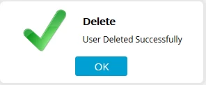 Stergerea cu succes utilizator