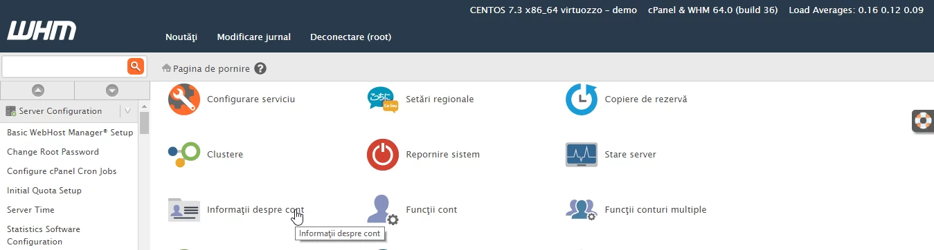WHM खाता के बारे में जानकारी