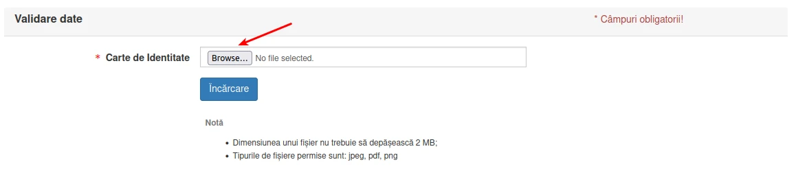 Upoad Documente ROTLD