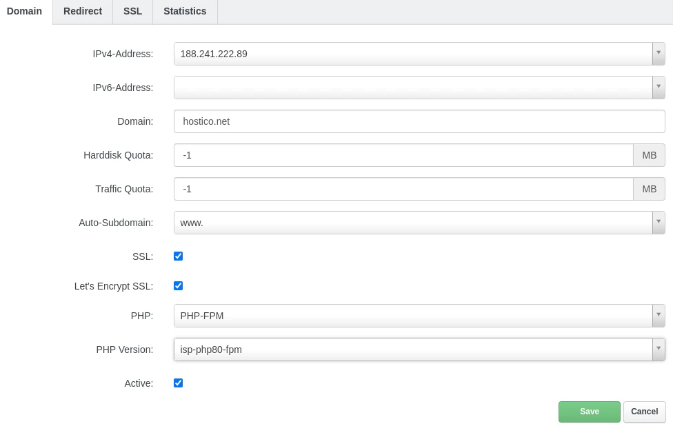 Domeniu, ISP, adaugare
