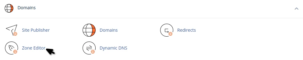 डोमेन सेक्शन cPanel
